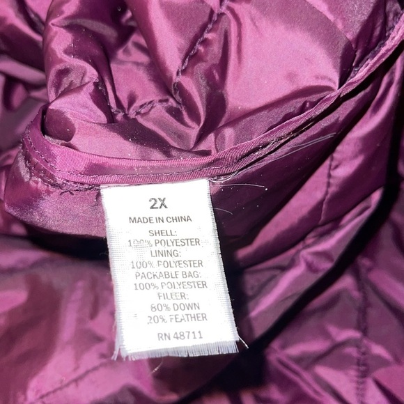 Falls Creek Ladies Down Light Coat Size 2X - Picture 6 of 9